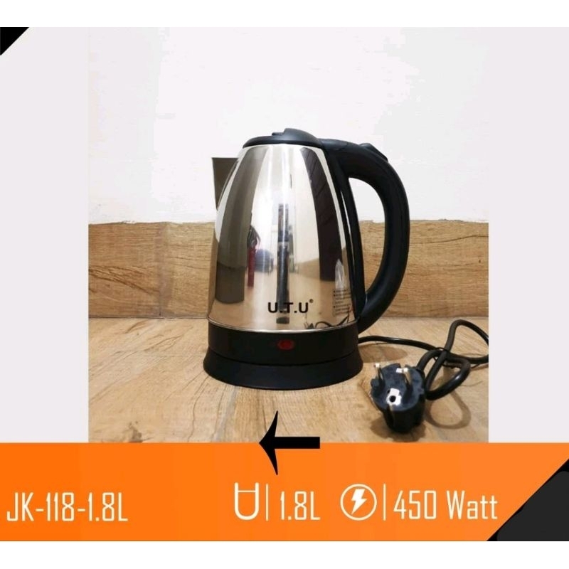 TEKO LISTRIK CERET PEMANAS AIR / KETTLE LISTRIK UTU  [ 1,8 LITER ]