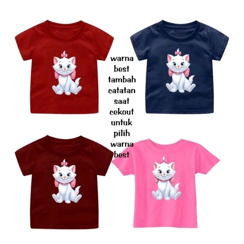 Baju kaos anak cewek cowok cat untuk umur 1-12 tahun saya