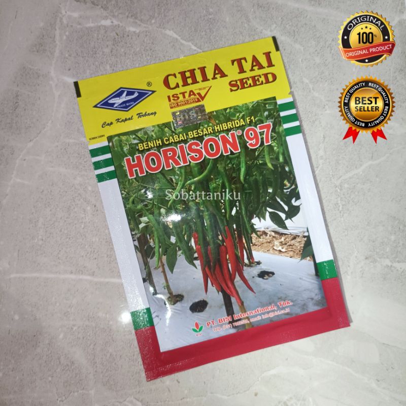 COD Benih Cabe HORISON 97 10 Gram Bibit Cabe Merah Besar BISI Cap Kapal Terbang