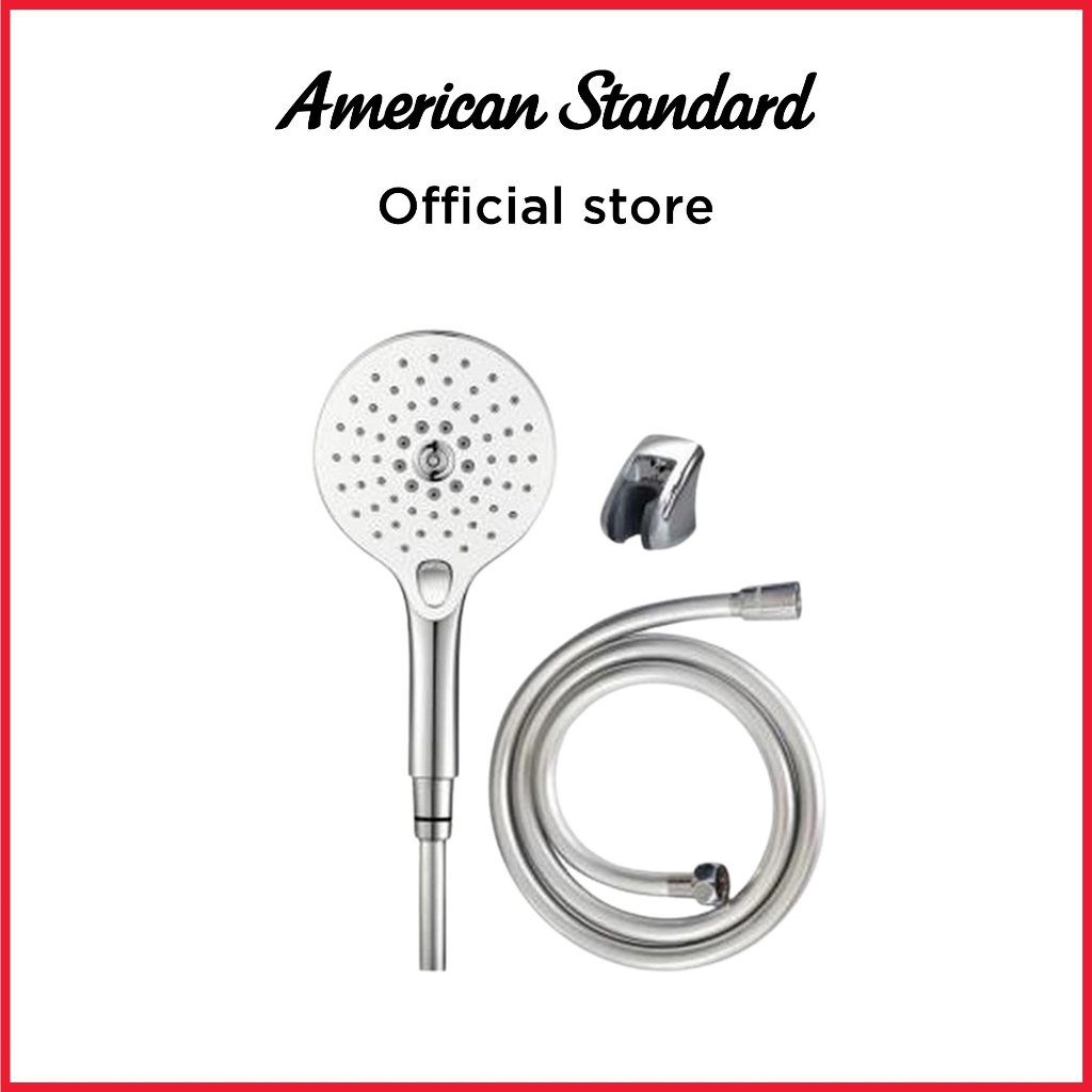 American Standard Shower Tangan - RainClick Push Button 3 Function Hand Shower Set
