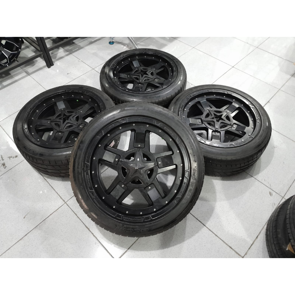 velg mobil bekas racing rasta off-road navara terios ring 20 pcd 5x127 5x114,3
