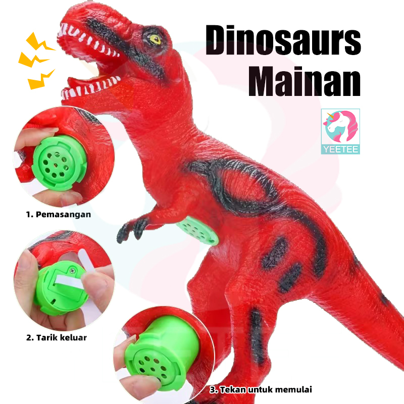 Dinosaurs mainan / Kartu Suara Mainan Dinosaurus /Figure Dinosaurus karet