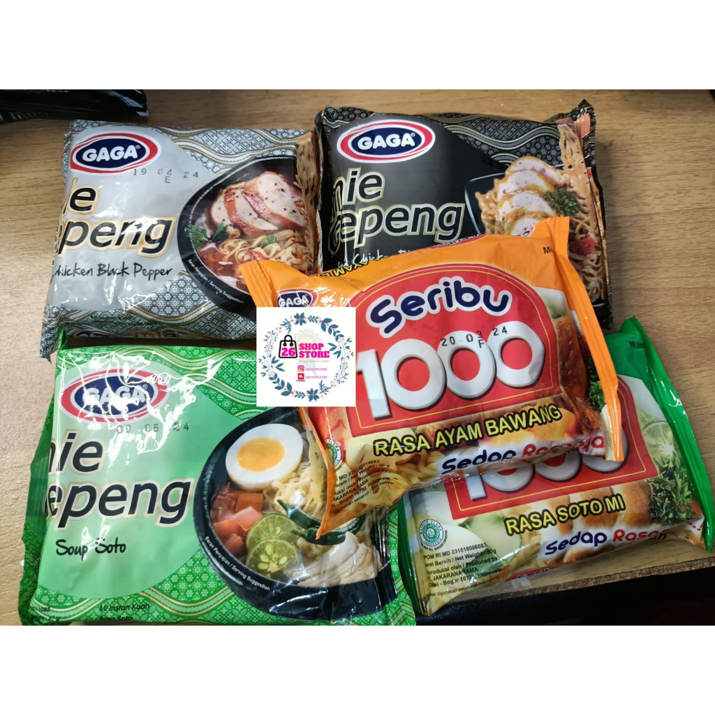 

mie gaga isi 10 pcs kuah dan goreng extra pedas gepeng dan original silakan pilih varian