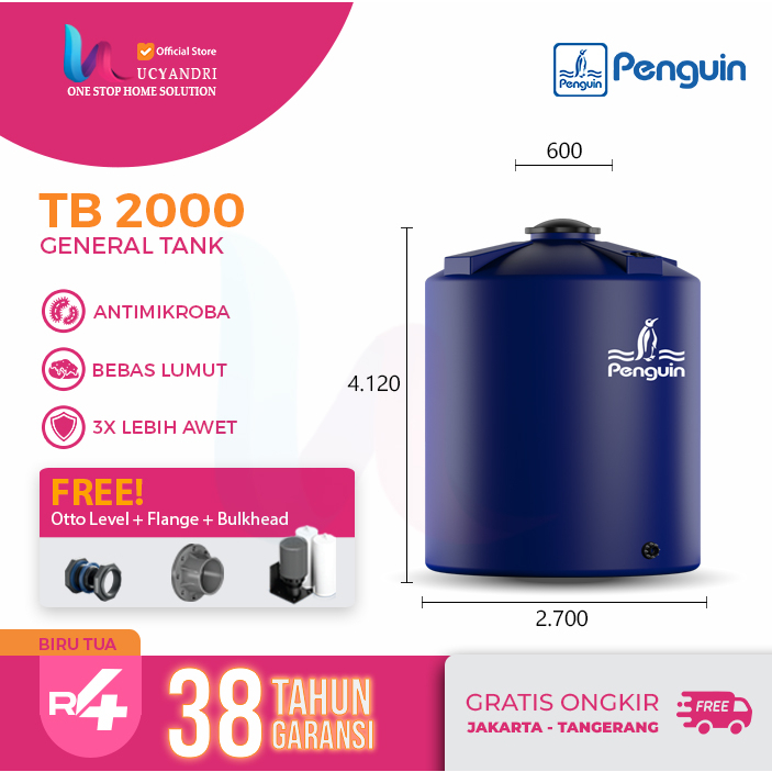 Tangki Air Penguin TB 2000 | Toren Air Penguin 19800 Liter | Tangki Air Penguin 19800 Liter | Tangki