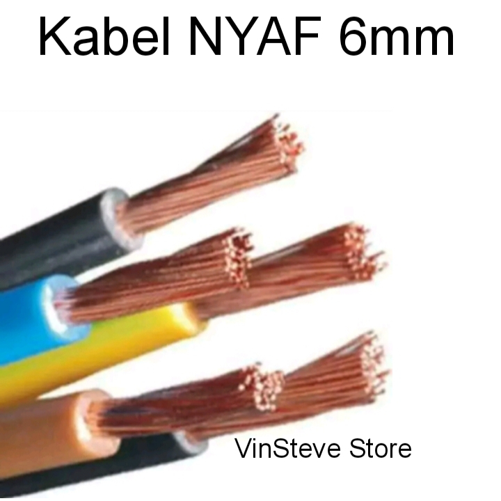 Kabel Listrik Serabut Tunggal NYAF 6 mmsq (Harga per meter)