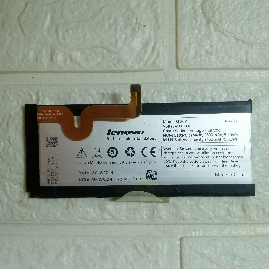 Baterai Lenovo K900 BL207 Original | Battery Copotan HP | ABS