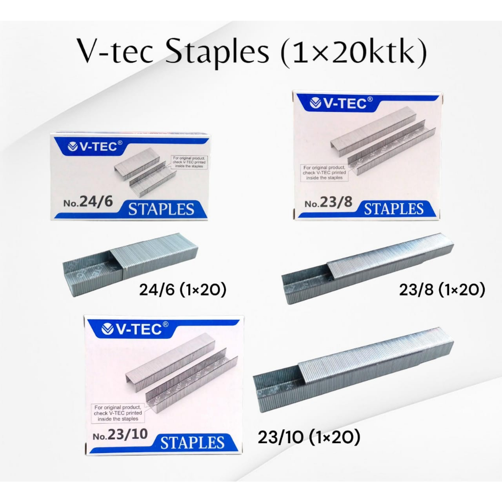STAPLES V-TEC 24/6 - 23/8 - 23/10 (1X20 KTK)