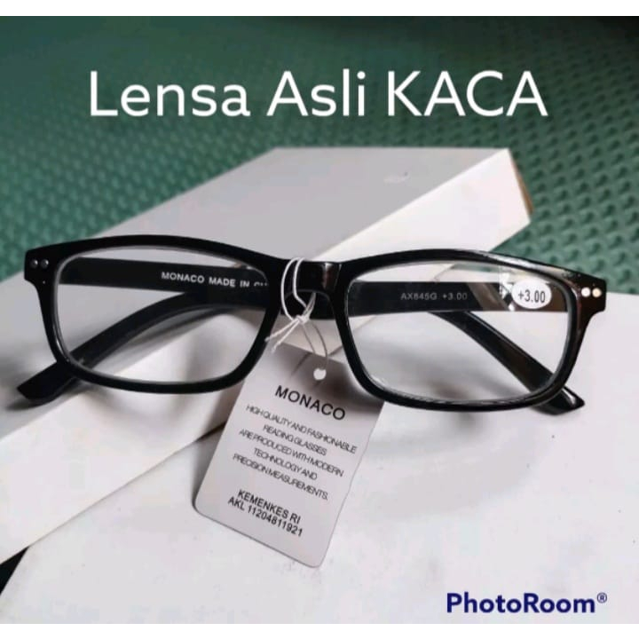 Harga Terbaik Kacamata baca lensa asli kaca awet tahan gores kaca mata plus rabun dekat pria wanita