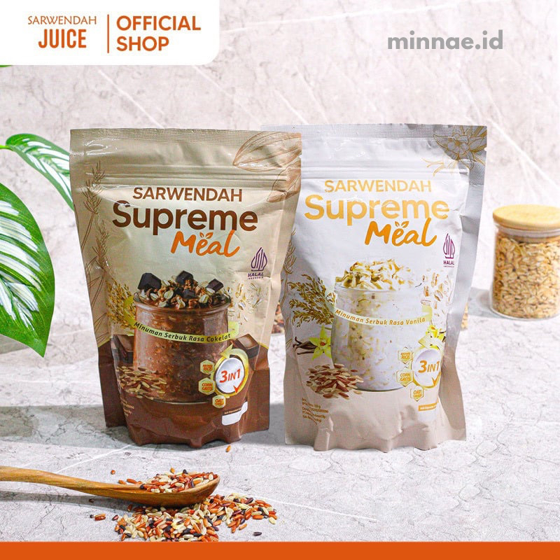 

MEAL SARWENDAH SUPREME MEAL Pengganti Makanan / Minuman Serbuk Rasa Vanila / Cokelat dengan Meal Replacement
