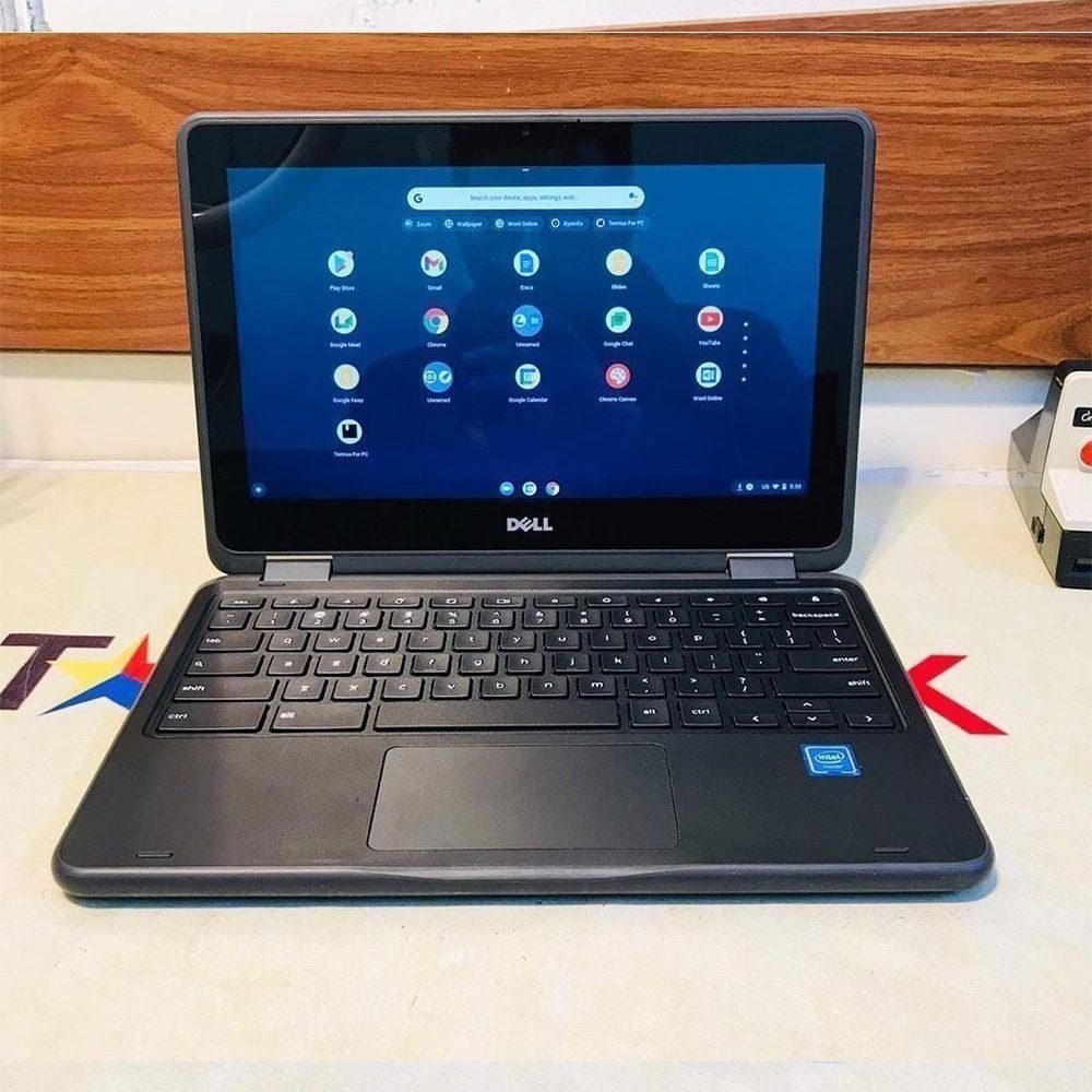 Dell Chromebook 3100 Touchscreen Celeron N4000 Ram 4GB, Ssd 32GB Bonus Tas + Mouse