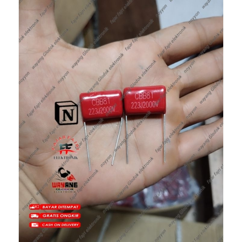 Capacitor mylar 223J 2kv kapasitor milar 223 2000 volt