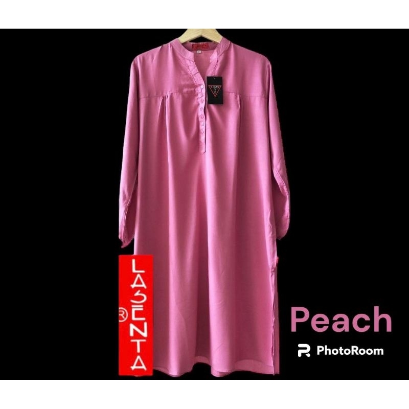 Tunik polos rayon peach Tunik katun rayon Tunik polos jumbo lasenta Tunik wanita terlaris Tunik polo