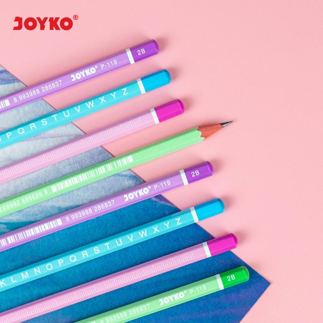 

❤️H2O❤️ JOYKO - Pensil Tulis 2B P-119 Berwarna - 1 PCS