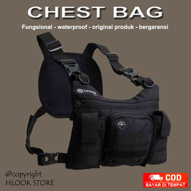 TAS DADA PRIA TAS CHEST BAG RIG OUTDOOR SUNMORI MOTOR TOURING COWOK TAS DADA DINAS PATROLI WATERPROO