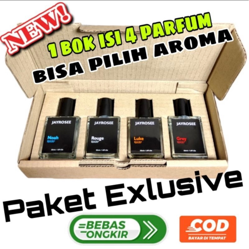 Jayrosse Parfum Exlusive 1Box isi 4Parfum