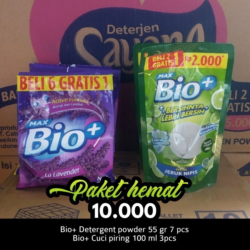 Bio+ Detergent Bubuk & Bio+ Cuci Piring