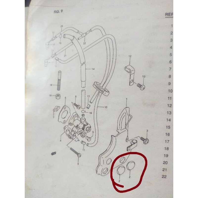 karet penutup pompa oli samping satria 2 tak original SGP
