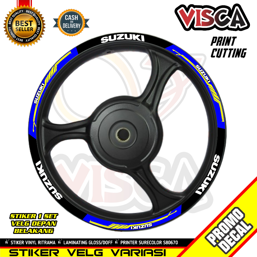 Stiker Velg List Velg Motor Stiker Velg Sticker Velg Ring 14 SUZUKI