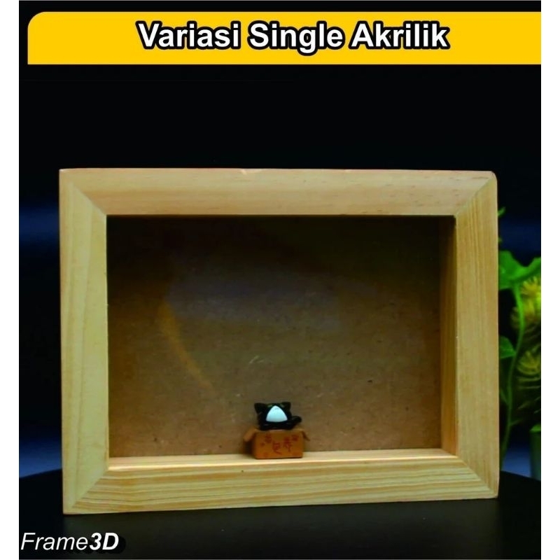 Ready Stok Figura / frame foto/ Bingkai Kayu 3D ukuran 12R 30x40cm +