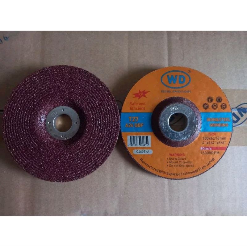 Batu gerinda poles 4inch merk WD kegunaan poles / asah besi, baja, stainless steel