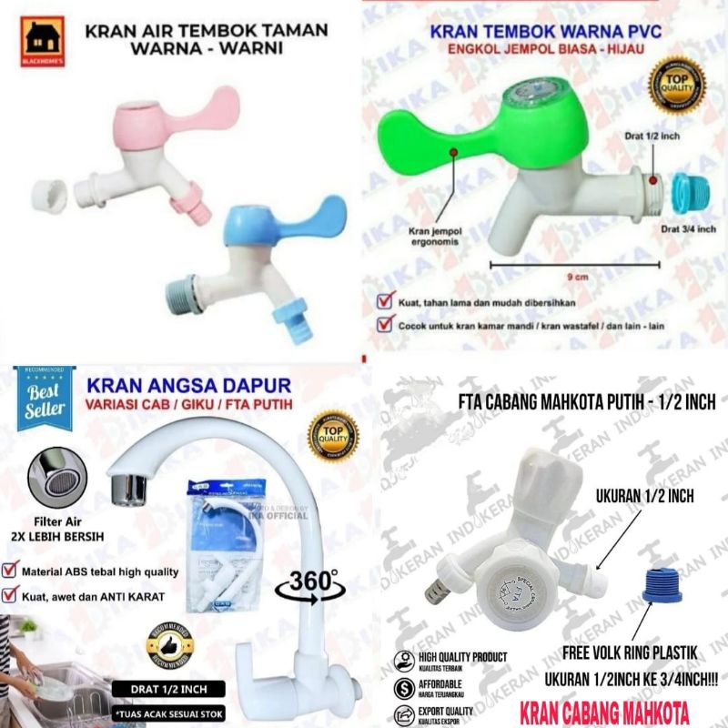 KERAN KRAN AIR  PVC / KRAN PLASTIK PVC /KRAN PLASTIK MURAH KRAN CABANG,KRAN ANGSA