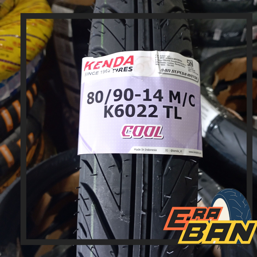 BAN LUAR KENDA K6022 80 90  RING 14 TUBELESS