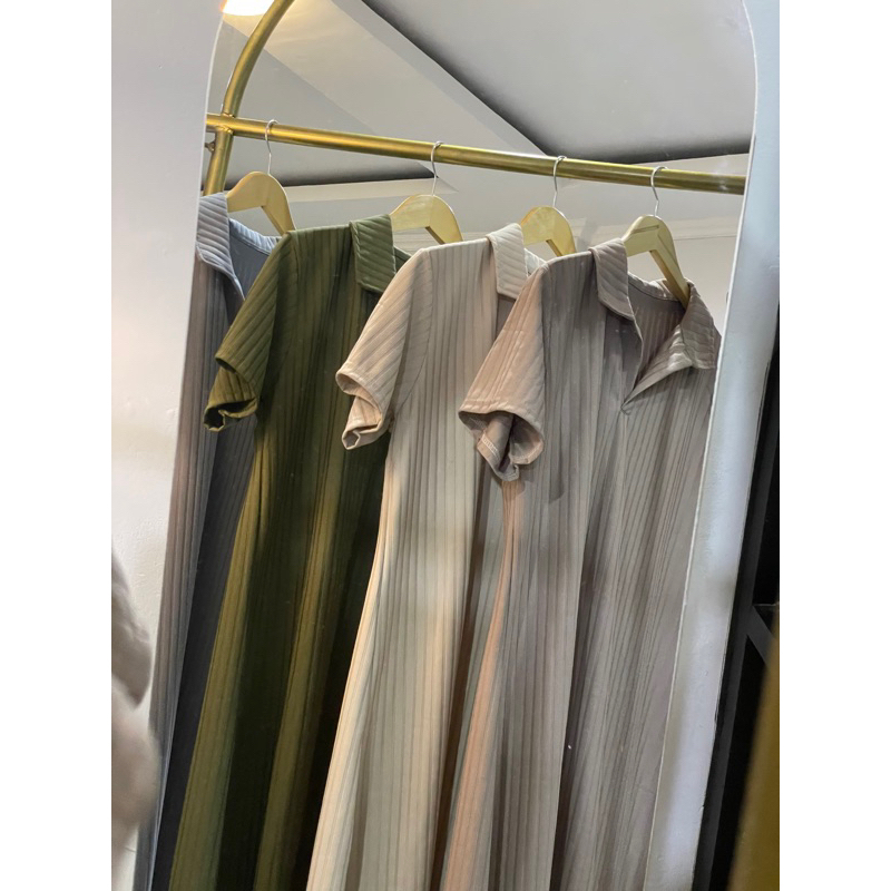 Alea Dress Knit Hornet Korean Style Kerah Korea