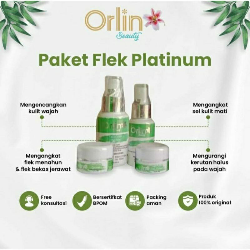 ORLIN BEAUTY PAKET FLEK PLATINUM BPOM BUMIL & BUSUI AMAN