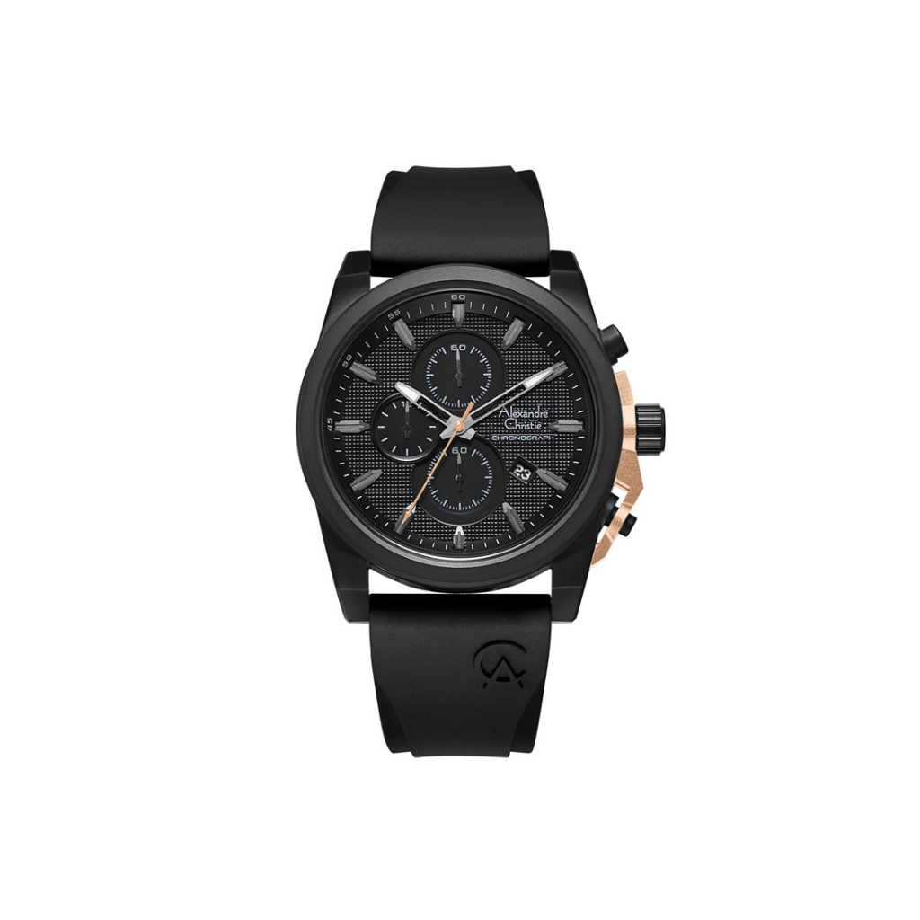 Alexandre Christie AC 6659 Jam Tangan Pria Rubber Strap