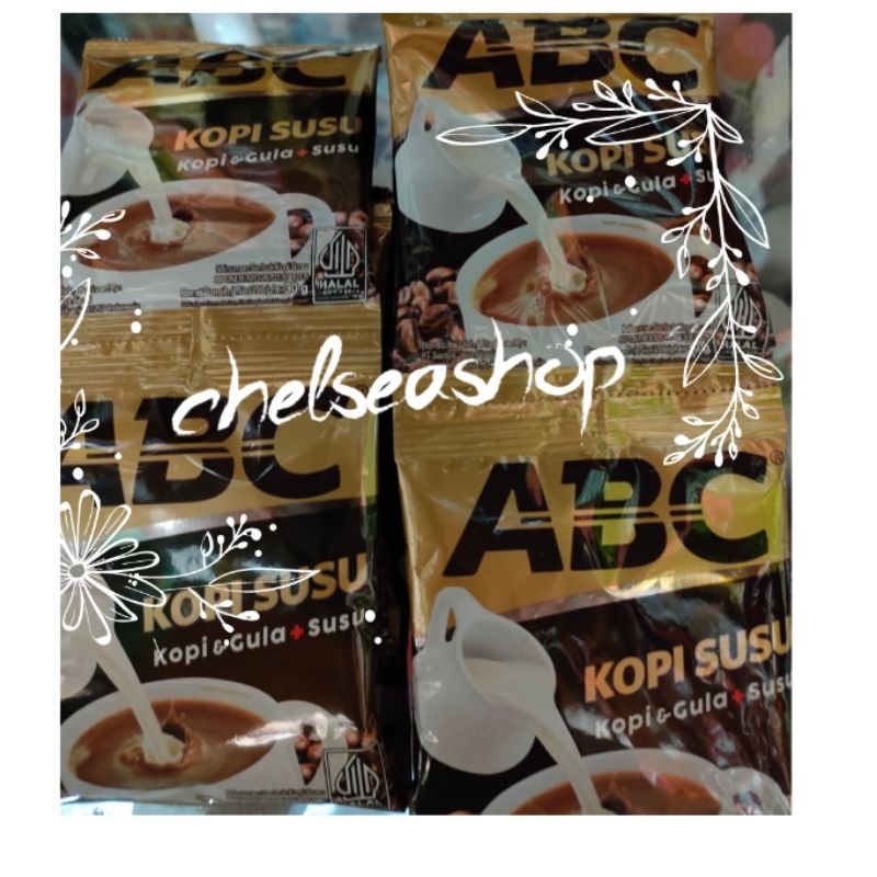 

ABC kopi susu kopi & gula+ susu isi 20 2 shaset