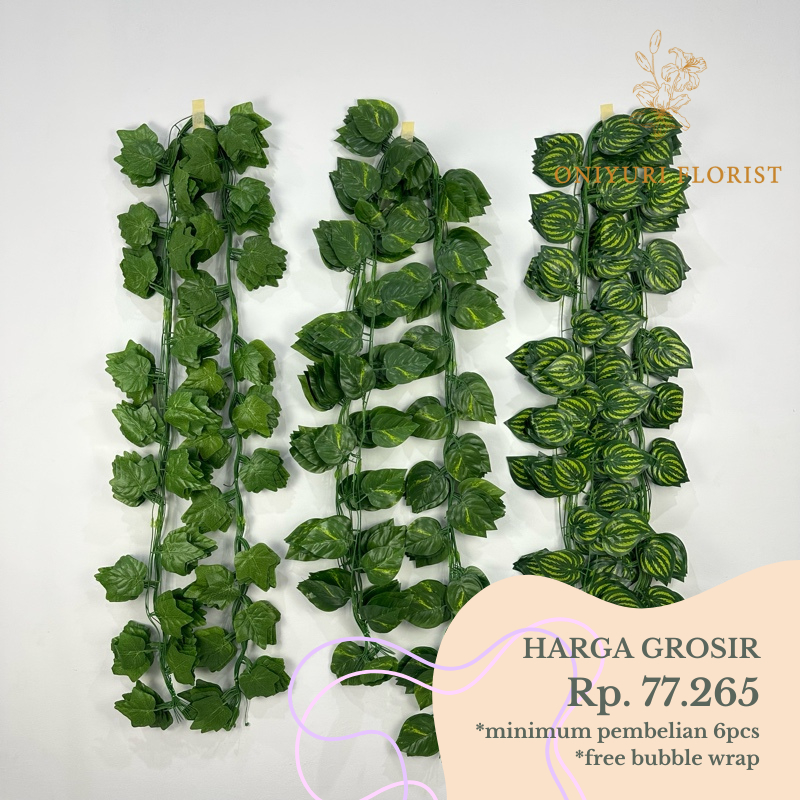 DAUN RAMBAT BESAR ARTIFICIAL PLASTIK IMPORT PREMIUM