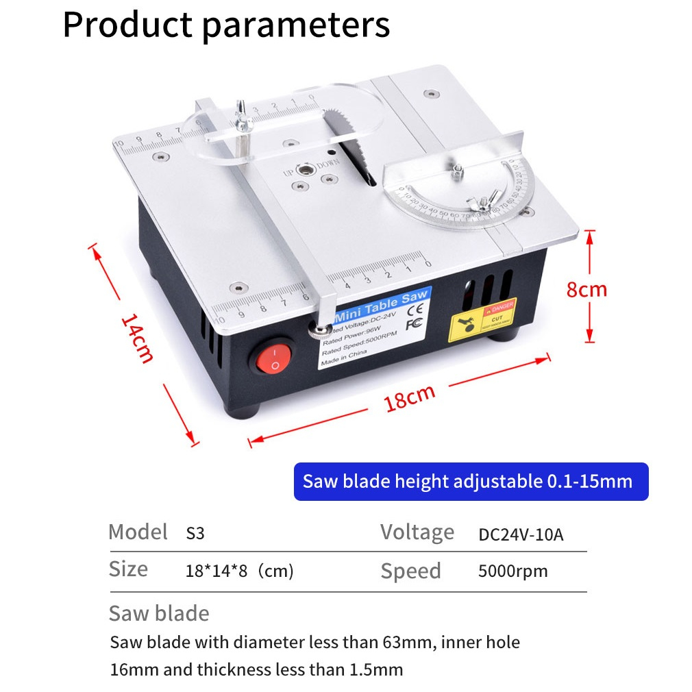 Gergaji meja multifungsi Mini gergaji Desktop  alat pemotong DIY mesin pemotong mesin potong