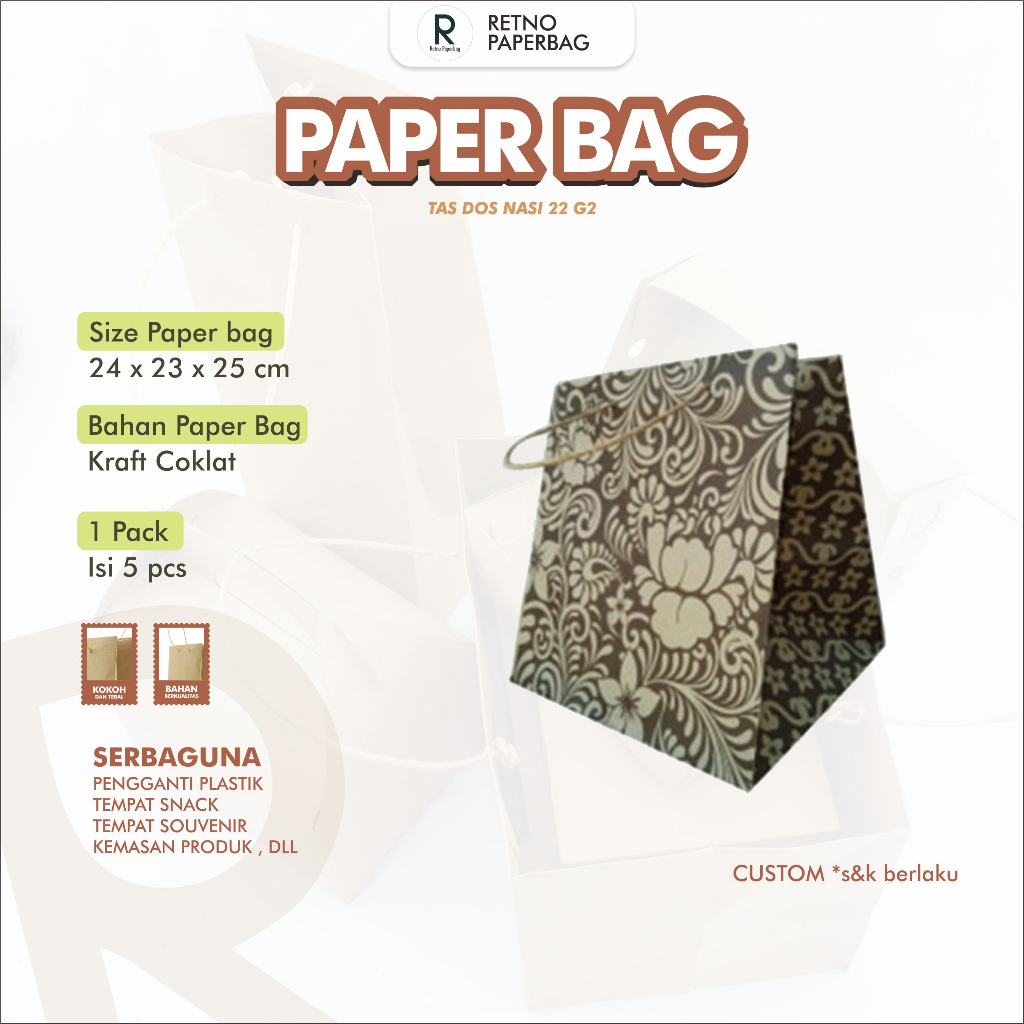 

Paper Bag Nasi Serbaguna Motif Tas Nasi 22 G2-Retno Paperbag