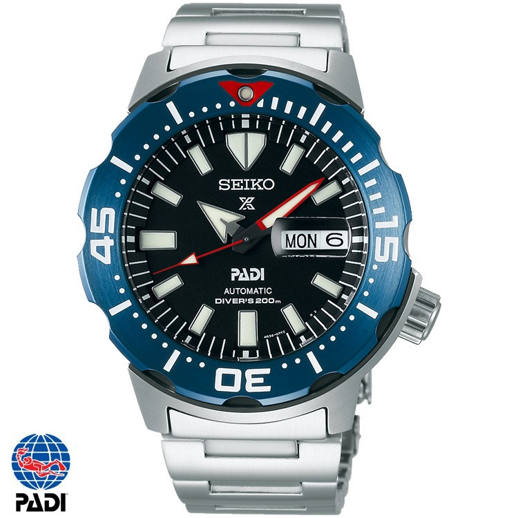 Seiko SRPE27K1 Prospex Padi Automatic Silver Black Original