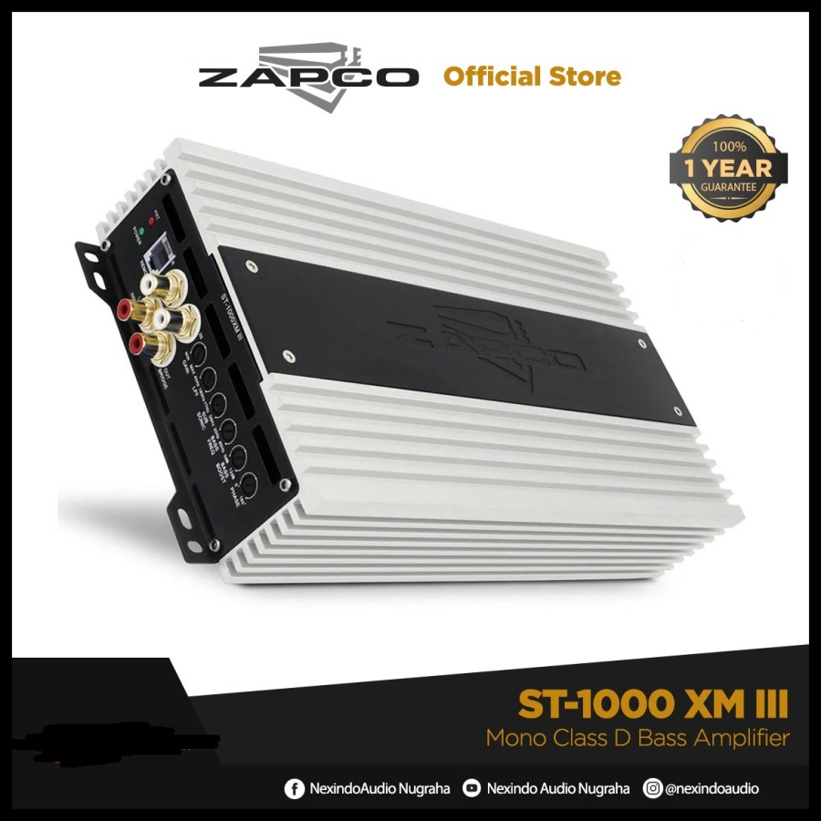 Monoblok Zapco ST 1000 XMIII ST1000 XM III Class D Original & Resmi