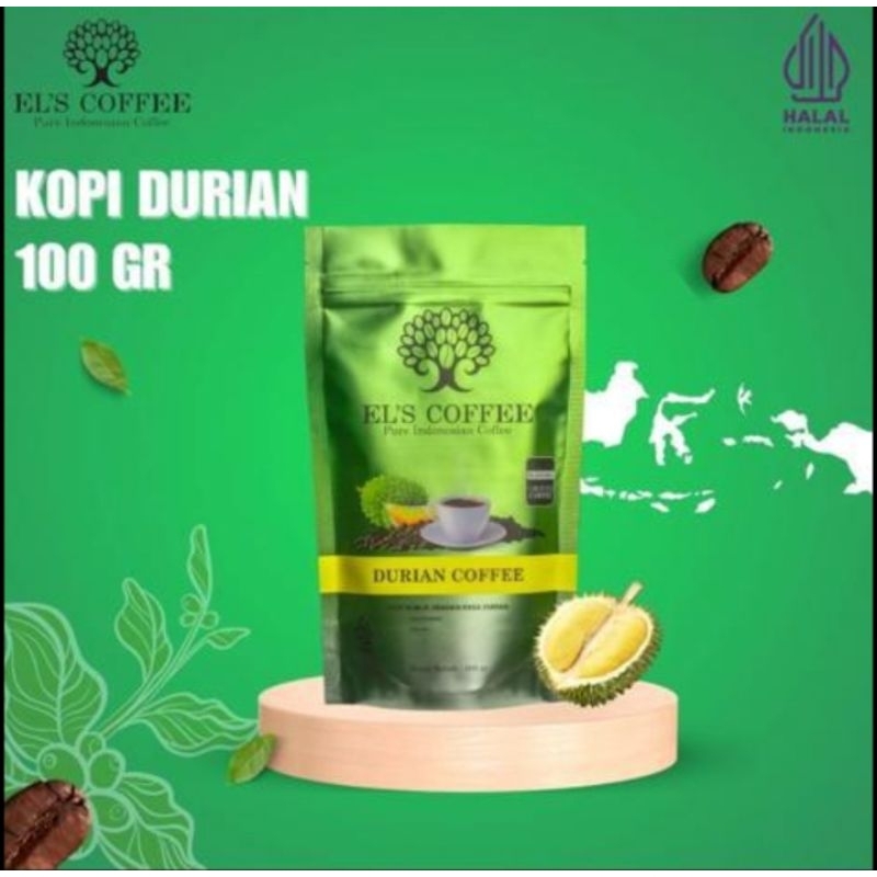 

TERMURAH EL'S COFFEE DURIAN KOPI GILING HALUS 100GRAM PURE INDONESIAN GROUND COFFEE ROASTED