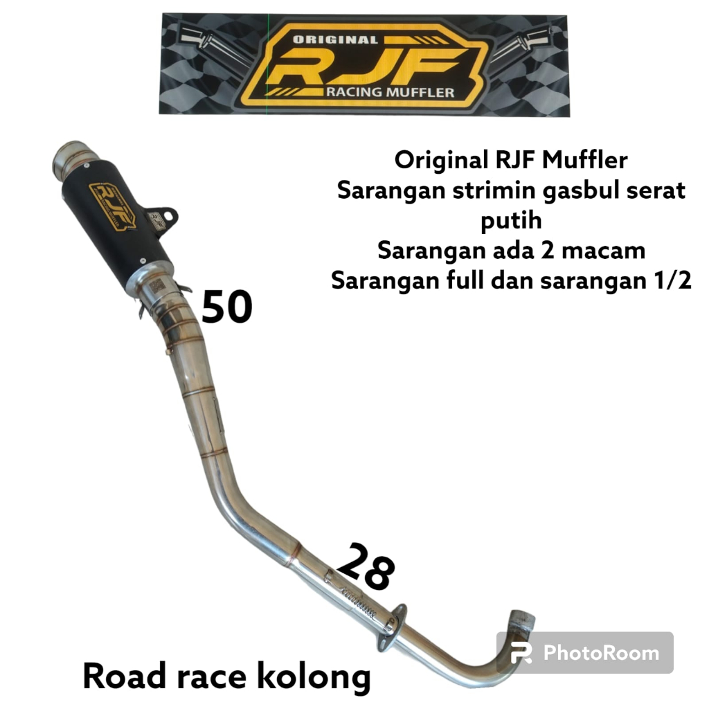 KNALPOT RJF ORIGINAL BLACK COATING NOT JRM TIPE KOLONG JUPITER Z/VEGA R/ZR CRYPTON SUPRA FIT/LAMA/NE