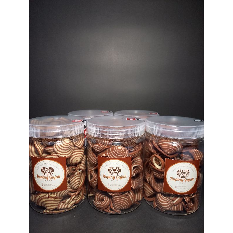 

[Central Snack Jember] Kuping Gajah Cokelat 150 g kemasan Toples