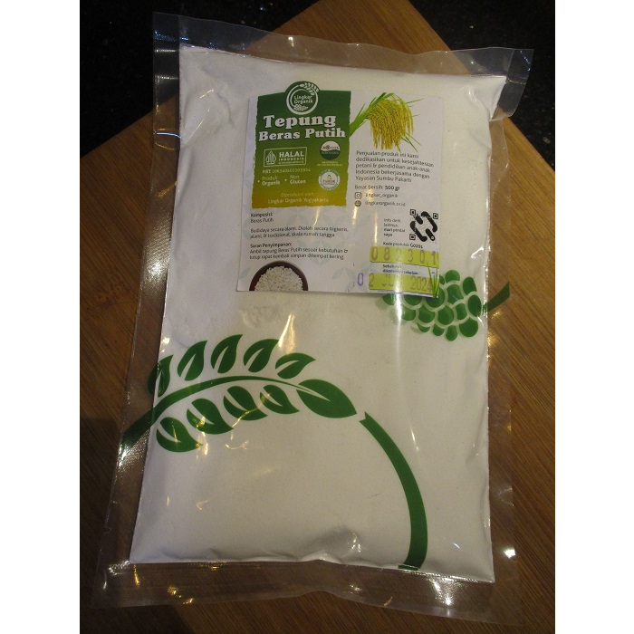 

TEPUNG BERAS PUTIH ORGANIK LINGKAR ORGANIK 500 gram - TEPUNG FREE GLUTEN - MPASI - TEPUNG ORGANIK