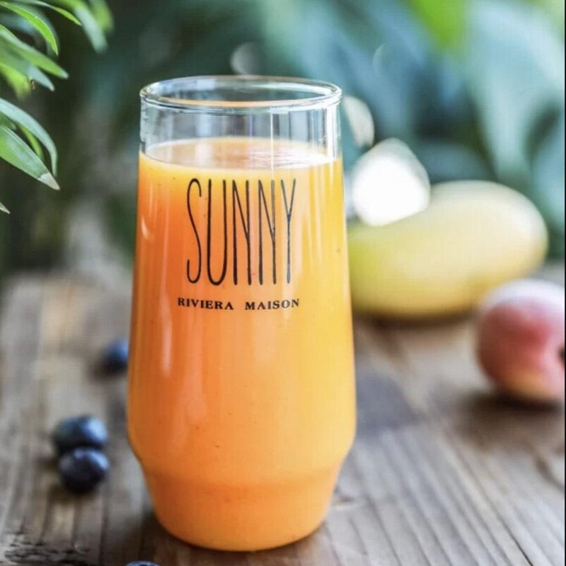 Gelas Minum kaca ala cafe SUNNY Gelas Kaca Transparan Aesthetic