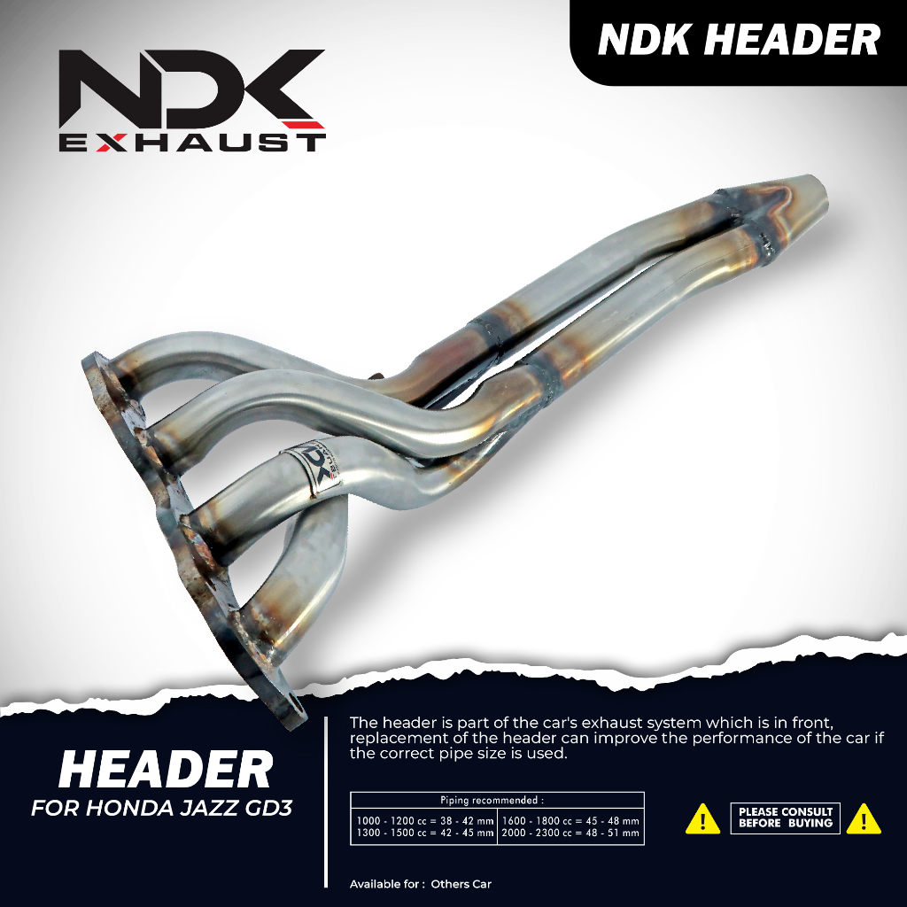 NDK EXHAUST HEADER 421 JAZZ GD3  KNALPOT MOBIL RACING