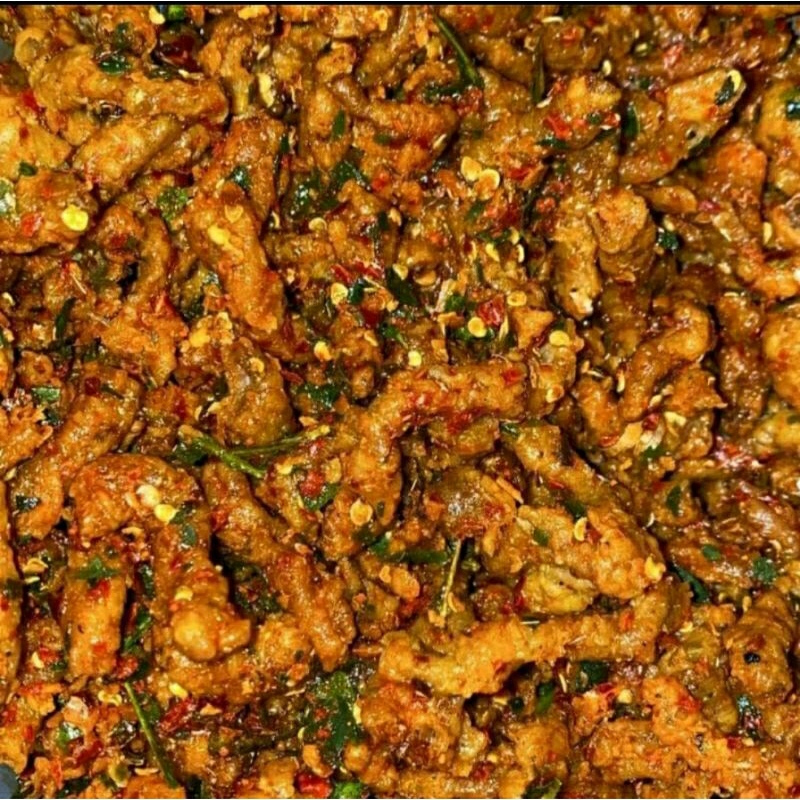 

USUS AYAM CRISPY/ KRIPIK USUS CRISPY BUMBU PEDAS DAUN JERUK