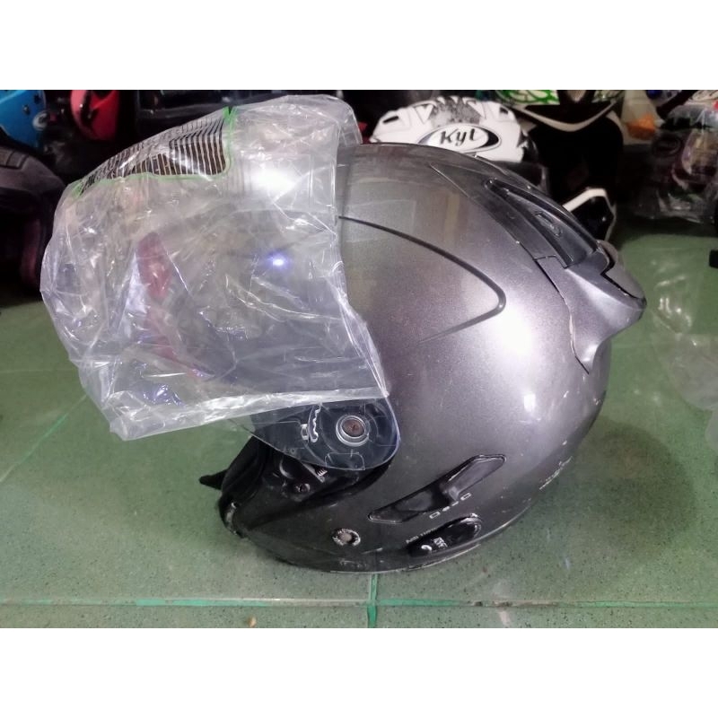 Helm KYT Galaxy Grey Second Original Termurah