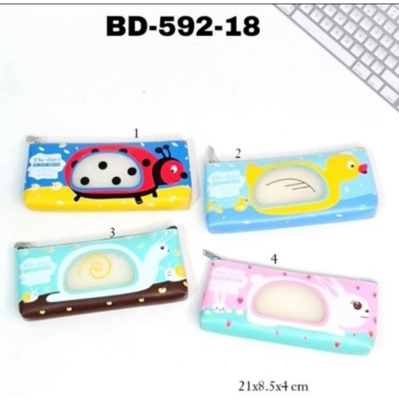

SJS kotak pensil sleting KLJ BD-592/pencil case/tempat pensil/pouch-592 18