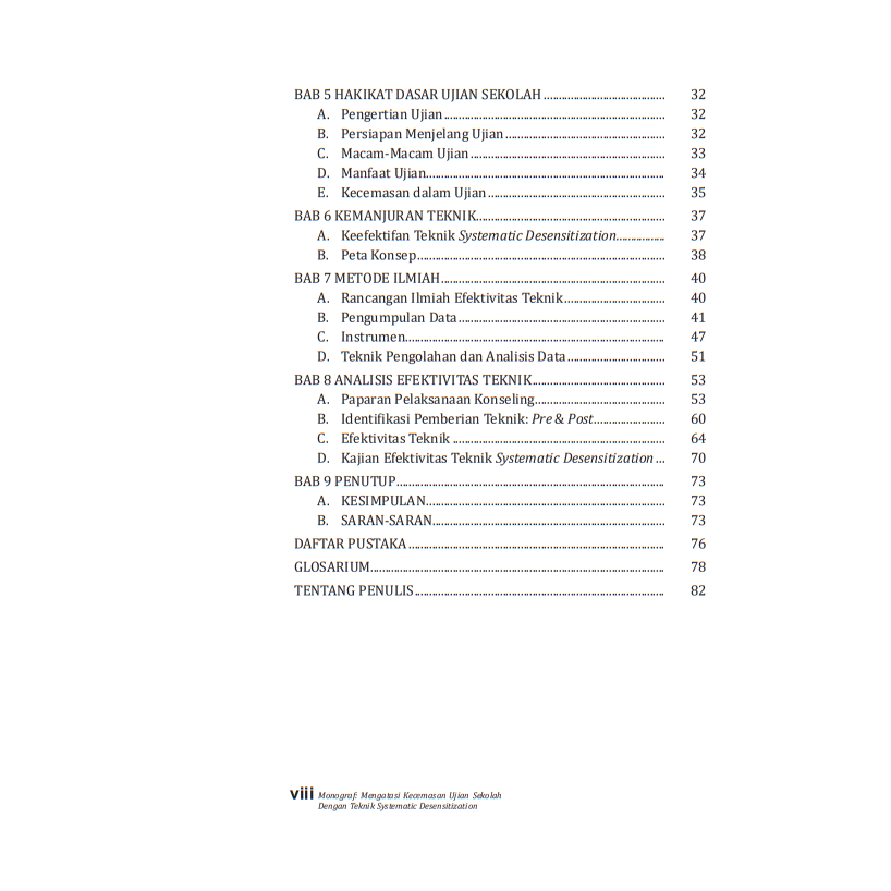 Deepublish - Buku Monograf: Mengatasi Kecemasan Ujian Sekolah dengan Teknik Systematic Desensitization - BUKU PSIKOLOGI