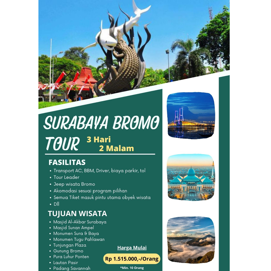 Paket Wisata Surabaya Bromo 3 Hari 2 Malam