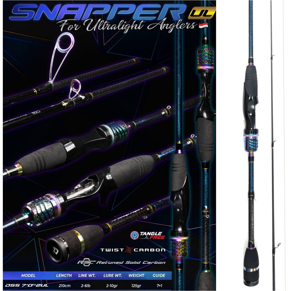 joran daido snapper solid carbon 210 cm 2-6 lbs