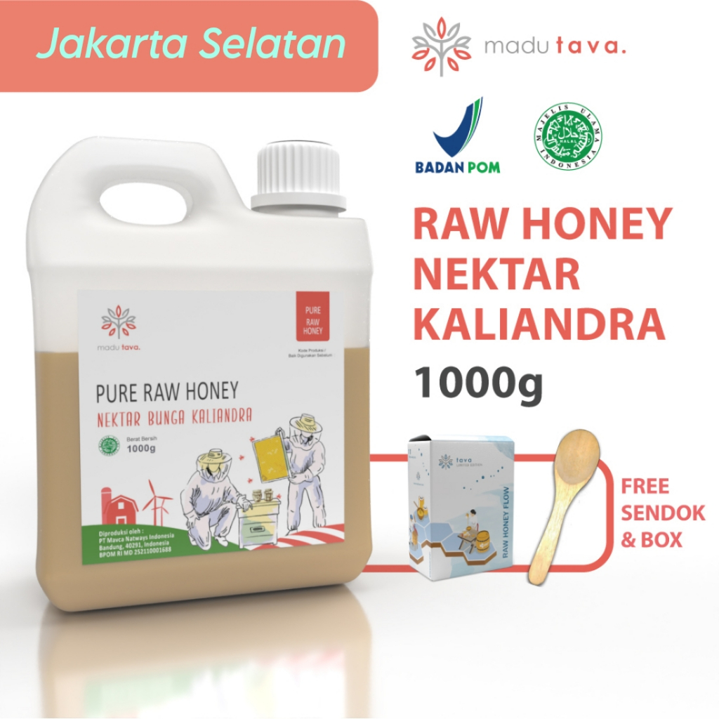 

Madu Asli Murni 1kg Tava Grade A Nektar Kaliandra 100% Alami Pure Natural Raw