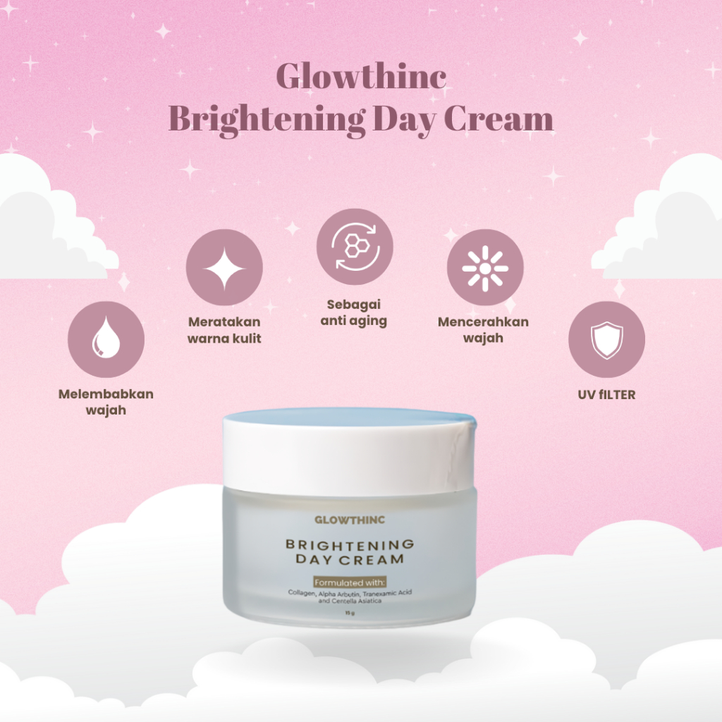 Glowthinc Brightening Day Cream/Gratis Baby Gold