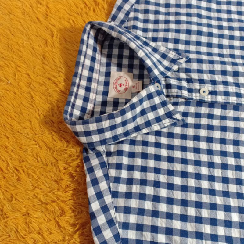 Kemeja kotak lengan panjang Brooks Brothers